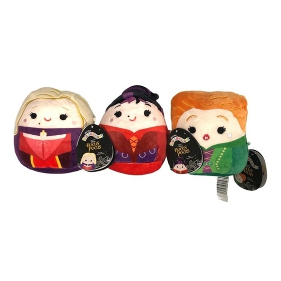 Set of Hocus Pokus Squishmallows Sarah Mary and Winifred...